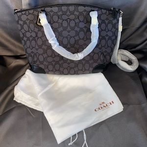 NWT Coach Small Kelsey Satchel - Black Smoke